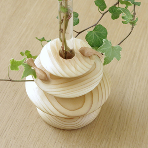 Ξύλινο ανθοδοχείο - wooden flower vase model TR08 - ξύλο, βάζα & μπολ - 2