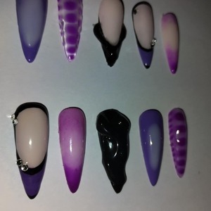 Press on Nails Purple and power