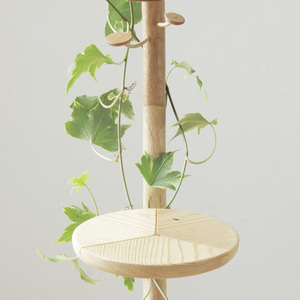 Επιτραπέζια ανθοστήλη - Plant stand model 5 - ξύλο, κασπώ - 5