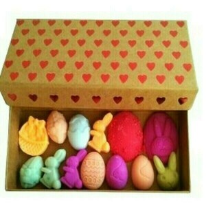 Wax melts από κερί σόγιας σε πασχαλινά σχέδια - αρωματικά κεριά, soy wax, wax melt liners - 3