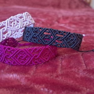 Macrame chainlet bracelets - κορδόνια, νονά, χάντρες, χεριού, αυξομειούμενα - 4