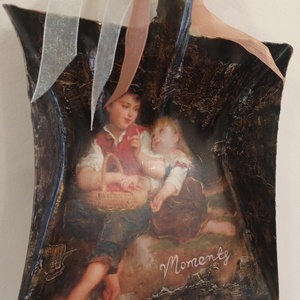 Διακοσμητικό φαράσι με ζωγραφιά του Emile Munier - ζωγραφισμένα στο χέρι, χειροποίητα, διακοσμητικά - 3