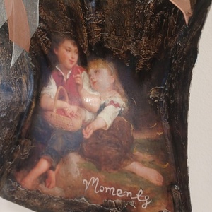 Διακοσμητικό φαράσι με ζωγραφιά του Emile Munier - ζωγραφισμένα στο χέρι, χειροποίητα, διακοσμητικά - 4