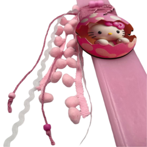 Ροζ λαμπάδα 30 cm με θέμα Hello Kitty - λαμπάδες, για παιδιά, για εφήβους, ήρωες κινουμένων σχεδίων - 3
