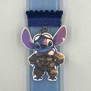 Μπλε λαμπάδα 30 cm με μπρελόκ Stitch. - αγόρι, λαμπάδες, για παιδιά, ήρωες κινουμένων σχεδίων - 2