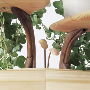 Επιτραπέζια ανθοστήλη - Plant stand model 4 - ξύλο, κασπώ - 3