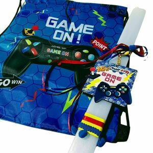 Πασχαλινή λαμπάδα gamer με σακίδιο πλάτης - αγόρι, λαμπάδες, για παιδιά, για εφήβους, games - 5