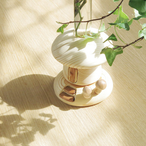 Ξύλινο ανθοδοχείο - wooden flower vase model MU02 - ξύλο, βάζα & μπολ - 2
