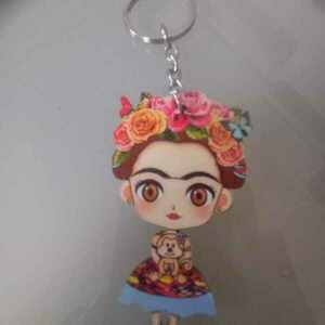 Ξύλινο στοιχείο εκτυπωμένο Frida Kahlo 7εκ. - ξύλο, ζευγάρια, αυτοκινήτου, σπιτιού - 2