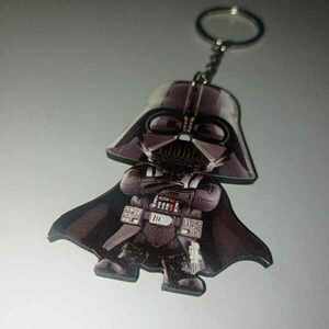 Ξύλινο στοιχείο εκτυπωμένο Darth Vader 7cm - ξύλο, ζευγάρια, αυτοκινήτου, σπιτιού - 3