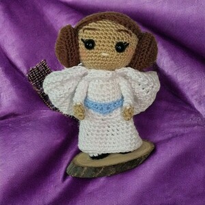 Πριγκίπησσα Λέια - Star Wars Collection, 14cm - βελονάκι, μινιατούρες φιγούρες, μαλλί felt