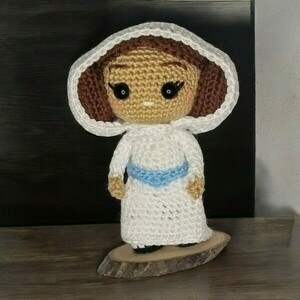 Πριγκίπησσα Λέια - Star Wars Collection, 14cm - βελονάκι, μινιατούρες φιγούρες, μαλλί felt - 5
