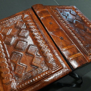 Δερμάτινο σημειωματάριο [notebook] με διαστάσεις 17x25cm,με 300 λευκές σελίδες από χαρτί 100g και εξώφυλλο από ανάγλυφο επεξεργασμένο δέρμα - τετράδια & σημειωματάρια, ειδη δώρων, δωρο για επέτειο - 4