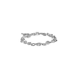 Nebula Chain Bracelet – Χειροποίητο Ασημένιο 925 Βραχιόλι με Αλυσίδα & Ανάγλυφη Υφή - ασήμι 925, boho, σταθερά, χεριού