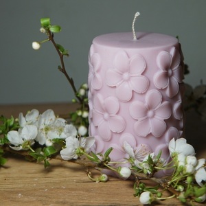 Floral Column 270gr.-Αντίγραφο - διακοσμητικά, soy candle, soy candles - 3