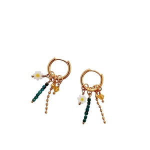 Daisy σκουλαρίκια - επιχρυσωμένα, ορείχαλκος, swarovski, νυφικά, με κλιπ