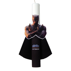 Λαμπάδα Black Panther 30εκ. - αγόρι, λαμπάδες, για παιδιά, σούπερ ήρωες, προσωποποιημένα