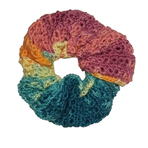 Scrunchie Λαστιχάκι για τα μαλλιά, βαμβακερό, πλεκτό, σχέδιο αστέρι - νήμα, βαμβακερό νήμα, λαστιχάκια μαλλιών, αξεσουάρ μαλλιών - 3