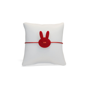 Βραχιόλι "Easter Bunny" κόκκινο - μαμά, plexi glass, χεριού, αυξομειούμενα - 2