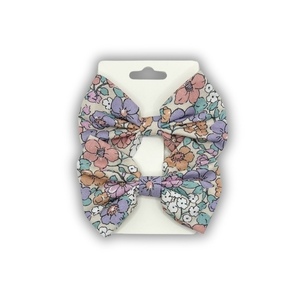 Vintage floral mini bow set - φιόγκος, φλοράλ, για τα μαλλιά, hair clips