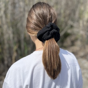 Crinkle regular scrunchie - ύφασμα, για τα μαλλιά, λαστιχάκια μαλλιών - 5