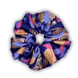 Wildness XL satin scrunchie - ύφασμα, λαστιχάκια μαλλιών, μεγάλα scrunchies