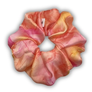Sunset marble XL scrunchie - ύφασμα, λαστιχάκια μαλλιών, μεγάλα scrunchies