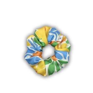 Florence regular satin scrunchie - ύφασμα, φλοράλ, λαστιχάκια μαλλιών