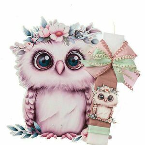 Λαμπάδα Baby Owl - κορίτσι, λαμπάδες, σετ, για παιδιά, ζωάκια