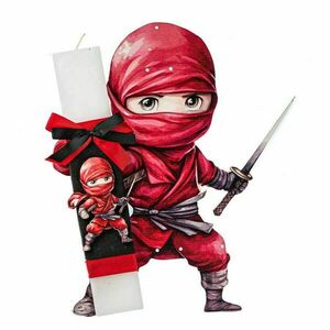 Λαμπάδα Red Ninja - αγόρι, λαμπάδες, σετ, για παιδιά