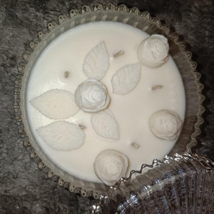 Φοντανιέρα μεγάλη με κερί σόγιας 300gr - χειροποίητα, αρωματικά κεριά, κερί σόγιας, 100% φυτικό
