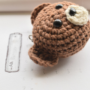 Amigurumi μπρελόκ – Χειροποίητο πλεκτό αρκουδάκι - αρκουδάκι, βαμβακερό νήμα, amigurumi - 5