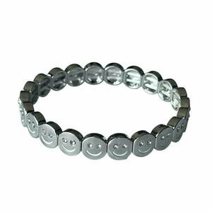 SILVER SMILEY SIMPLE - μαμά, ατσάλι, boho, χεριού, αυξομειούμενα - 2