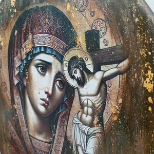 Εικόνα-ΠΑΝΑΓΙΑ και ΕΣΤΑΥΡΩΜΕΝΟΣ - εικόνες αγίων - 4