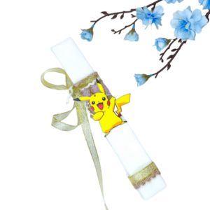 Αρωματική Πλακε Λαμπάδα Σόγιας Pikachu - λαμπάδες, για παιδιά, για ενήλικες, για εφήβους, games - 5