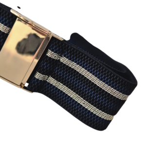 Elastic belt golden blue