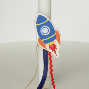 the "space rocket" easter candle - αγόρι, λαμπάδες, χειροποίητα, για παιδιά, για μωρά - 3
