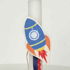 the "space rocket" easter candle - αγόρι, λαμπάδες, χειροποίητα, για παιδιά, για μωρά - 2