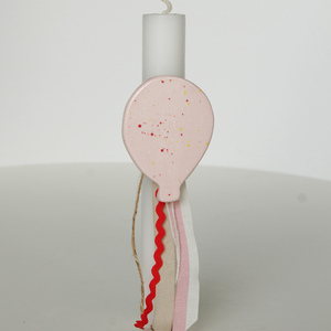 the "balloon" easter candle - pink - κορίτσι, λαμπάδες, για παιδιά, για μωρά - 4