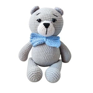 Πλεκτό amigurumi αρκουδάκι Πεπίτο - αγόρι