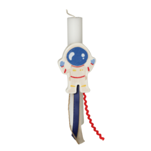 the "astronaut" easter candle - αγόρι, λαμπάδες, χειροποίητα, για παιδιά, για μωρά