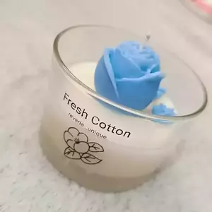 Χειροποίητο αρωματικό κερί σόγιας Fresh Cotton - αρωματικά κεριά, κερί σόγιας - 3