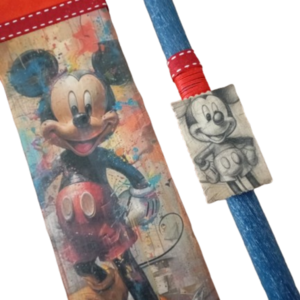 Πλάτη λαμπαδας και λαμπάδα με θέμα Mickey Mouse" - αγόρι, λαμπάδες, για παιδιά, ήρωες κινουμένων σχεδίων, για μωρά - 2