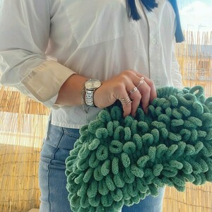 Τσάντα Puffy 20cm - νήμα, all day, χειρός, πλεκτές τσάντες, φθηνές - 2