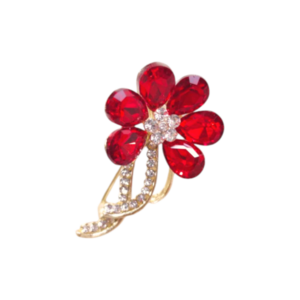 Πολυτελής Καρφίτσα Λουλούδι Fleur de Luxe 540 - στρας, επιχρυσωμένα, αλουμίνιο