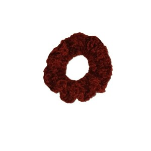 Χειροποίητα Πλεκτά Βελουτέ Scrunchies Μπορντό - μαλλί, νήμα, λαστιχάκια μαλλιών