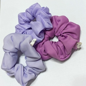 Σετ "scrunchies " Λιλά - ύφασμα, λαστιχάκια μαλλιών