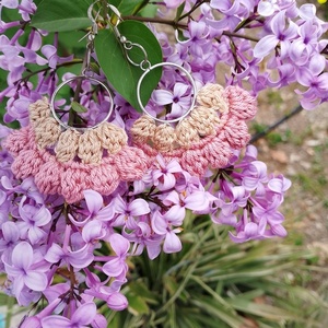 Boho bubbles earrings - βαμβάκι, μοντέρνο - 2