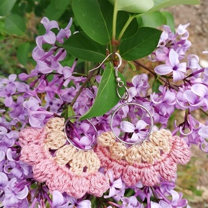 Boho bubbles earrings - βαμβάκι, μοντέρνο - 3