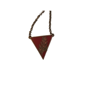 Red Triangle - ρητίνη, μακριά, λουλούδι, boho - 2